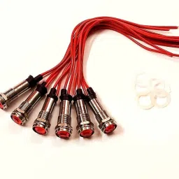 6 Pcs Neon Light Bulb Red Color Panel Indicator Metal Analog Voltage Tester-picture-18