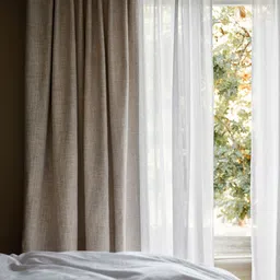 H&M White 2-Pack Linen-Blend Curtain Lengths-image-38