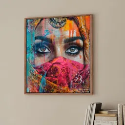 art street 23 Inches Woman Canvas Framed Wall Art Printed Pinting-picture-48