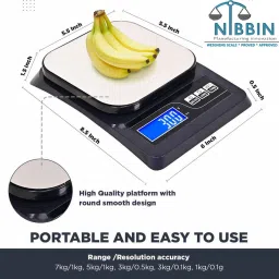 NIBBIN 10 Kg x 2 Gr. Weight Machine With Fast Response Sensor & 2 AA Batteries for Home Weighing Scale image 3