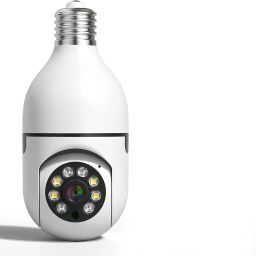 Bzrqx Full-Color Night Vision 1080P HD PTZ Bulb Camera with Two-Way Audio Mode Security Camera-image-41
