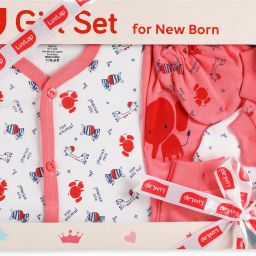 Newborn Baby Gift Set of 5 Items, Clothes Set 0-3 Months, Zoo Animal Print,-image-16