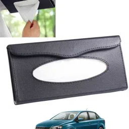 Black Car Tissue Holder Rectangle Leatherite/Include Tissue/Save Space-019 Vehicle Tissue Dispenser-image-63