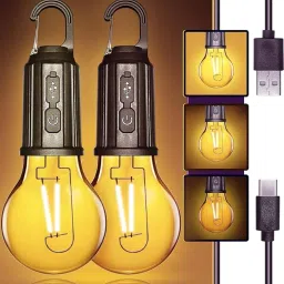 Rechargeable Camping Hanging Bulb with 3 Modes Tent Lamp Decorative Tent Lamp 5 hrs Bulb Emergency Light-image-49