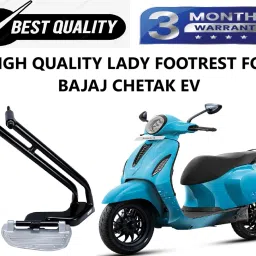 DAZZRIDE Ladies Footrest Stand Compatible for Chetak EV Accessories - Black Foot Rest-22
