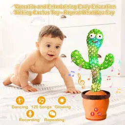 trimmo Dancing Cactus Talking Plush Toy with Singing & Recording - Repeat What You Say image 3