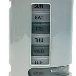 7 7 Day Pill Pro 7 Day Weekly Tablet Pill Travel Storage Organizer Box Pill Box (Silver) Pill Box-picture-31