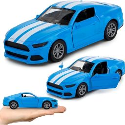 Pull-Back 1:32 Metal Sports Car Toy for Kids, Open Doors, Realistic Design-image-1