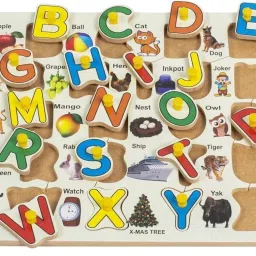 zunbella Wooden Learning Educational Board Set of 3 Alphabets, Numbers & Shapes For Kids image 2