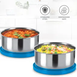 milton Master Lunch Max (3 Containers,1 x 675 ml , 2 X 280 ml each) With Jacket, Blue 3 Containers Lunch Box image 4