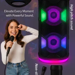 NEUTON J2 with Wired Mic and Remote 40 W Bluetooth with RGB LIGHT 40 W Bluetooth Tower Speaker image 2