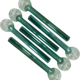 4" Sea green colour oil burner pipe Borosilicate Glass Inside Fitting Hookah Mouth Tip-image-72