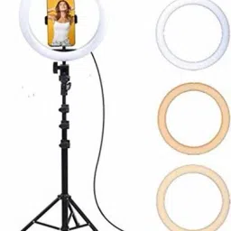 JAMMY ZONES Big Selfie Ring Light 10" with 7ft Tripod Stand for video,Reels Studio J27 Ring Flash-23