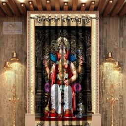 213 cm (7 ft) Polyester Room Darkening Door Curtain Single Curtain-image-53