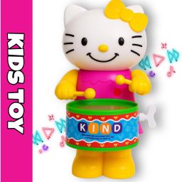 Dancing Musical Drum Toy - Key Operated - Fun Toy for Kids ( Kitty)-5