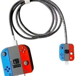 YuniKase Charger Cover for iPhone 18/20W Charger Adapter,Cute 3D Cartoon Swith,USB Spiral Cable Protector-image-65