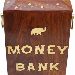 Wooden Rectangular Shape Wooden Coin Saving Box Money Bank with Keys Gifts for Kids, Girls, Boys & Adults Wooden Product Coin Bank-image-19