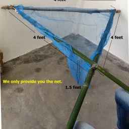 das departmental store Hand Pulling Triangular Shape Pond, Lake, Paddy Field, River Stream Edge Fishing Net image 3
