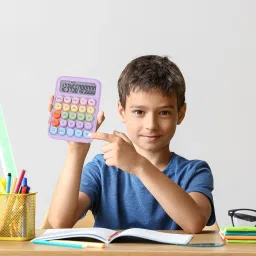vinskep 2152 Cute 12 Digit Large LCD Display, Big Round Button, Easy To Press For School BasicCalculator image 5
