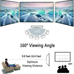 royality 8 Feet (W) x 6 Feet (H) Projector Screen 120 inch Diagonal 3D Supported 4K Projector Screen (Width 244 cm x 182.88 cm Height) Projector Screen (Width 184 cm x 244 cm Height) image 3