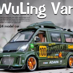 zuuluzrs 1:24 Scale Wuling Van Toy Modified Pull Back Function Car Toy image 2