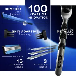 gillette Mach 3 R+4, Cartridges Blades with Razor (4 Cartridge+ 1 Razor Handle), Men image 3