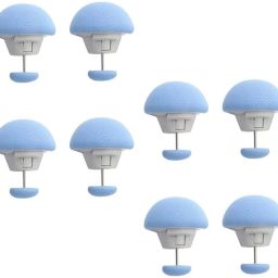 8pcs Blue Mushroom Shape Duvet bedsheet clip Blanket Curtain Sock Mattress Cover Cotton, Stainless Steel Cloth Clips-image-44