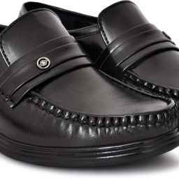 Men Black Artificial Leather Slip-on Formal Shoes Mocassin For Men-7