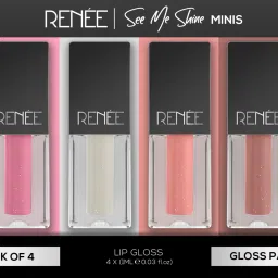 See Me Shine Minis Gloss Party Combo 1ml Each, Non Sticky & Non Drying Formula-13
