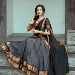Solid Semi Stitched Lehenga Choli-image-17