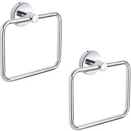 304 Square Pipe ring Stainless Steel Towel Ring/ Napkin Ring (PACK OF 1) silver Towel Holder-image-3