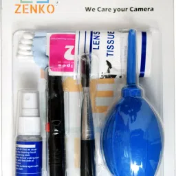 Zenko New Professional Clean Pro 9 IN 1 Multi-Purpose Cleaning Kit for Cameras, Lenses, Binoculars, LCD, Laptops, Desktops, Keyboards, etc, Includes Micro-Fibre Cloth, Brush, Liquid Solution, Powerful Dust Blower, Cotton Swabs, Magic Lenspen & Cleaning TissueLens Cleaner-image-67