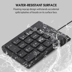 MESHIV Keyboard slim mini 18 Keys Numeric keypad for PC Laptop Notebook Wired Number Pad image 4