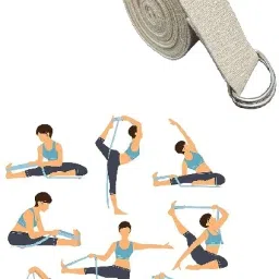 Belt for Women and Men - Yoga Strap for Stretching Cotton Yoga Strap Cotton Yoga Strap-image-36