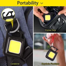 hapani home Multifunction Keychain Led Light with Bottle Opener, Magnetic Base 1 hours Torch Emergency Light image 5