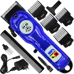 QGS Men’s Rechargeable BL Powerful Hair Clipper Beard Moustache Hair Cutting Trimmer Fully Waterproof Grooming Kit 410 min Runtime 8 Length Settings-image-43
