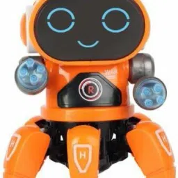Smart Bot Robot with Music, 7 Colour Disco Lighting (Orange)-image-17