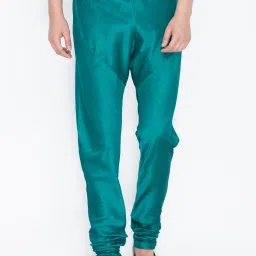 VM Men's Green Silk Blend Pyjama Men Pyjama-image-90
