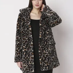 100% Polyester Animal Print Coat For Women-image-77
