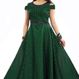 Self Design Satin Stitched Anarkali Gown-picture-26