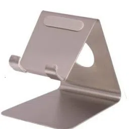 A-Mart™ Universal Desktop Mobile Phone Stand/Holder Premium Quality Holder Stand - Silver Color Pack of 1 Mobile Holder-16