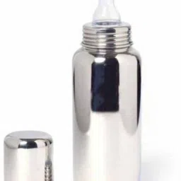 High Quality Stainless Steel Baby Feeding Bottle & Silicon Nipple with Extra Cap for Traveling Purpose-19