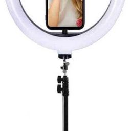 Techobucks Big Light Universal 10 inch Brightness Video Studio Professional Youtube phone holder photography led circle makeup ring light with 2.1m stand Monopod Kit-29