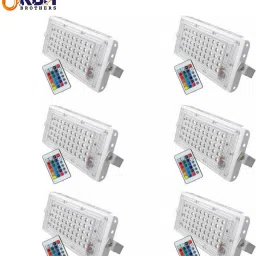 Party - 50W RGB LED Brick with Remote IP65 Pack of 6 Flood Light Outdoor Lamp-9