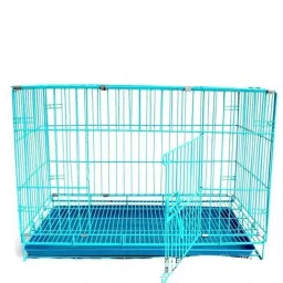 Puppy & Rabbit Cage 18" Inch Sky Blue Easy to Move Removable Tray Imported Cage Hard Crate Pet Crate-image-29