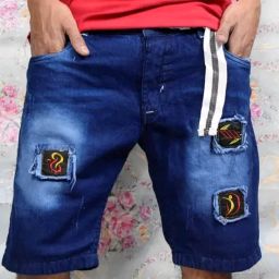 Solid Men Denim Blue Denim Shorts-image-65