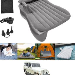 Silver Inflatable Car Travel Bed/Two Pillows/Pump For Marshal Mahindra 2010 Multifunctional Car Inflatable Bed Mattress For(Car Travel,Camping,Swimming) Car Inflatable Bed-image-3