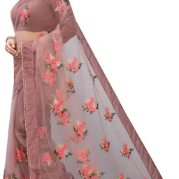 Embroidered Bollywood Net Saree-9