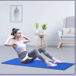 NonSlip Exercise Fitness Roll Up Pad Lightweight and Portable Fitness Yoga Mat94 Multicolor 4 mm Yoga Mat-image-55