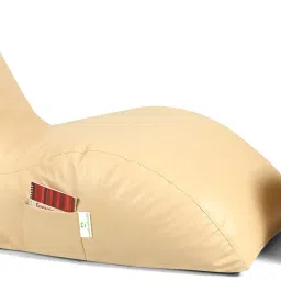 Jumbo Bean Bag Lounger with Footrest | Ready To Use Lounger Bean BagWith Bean Filling-picture-1